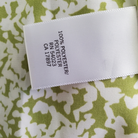 Banana Republic SMALL Blouse Green Flowery - Picture 8 of 10